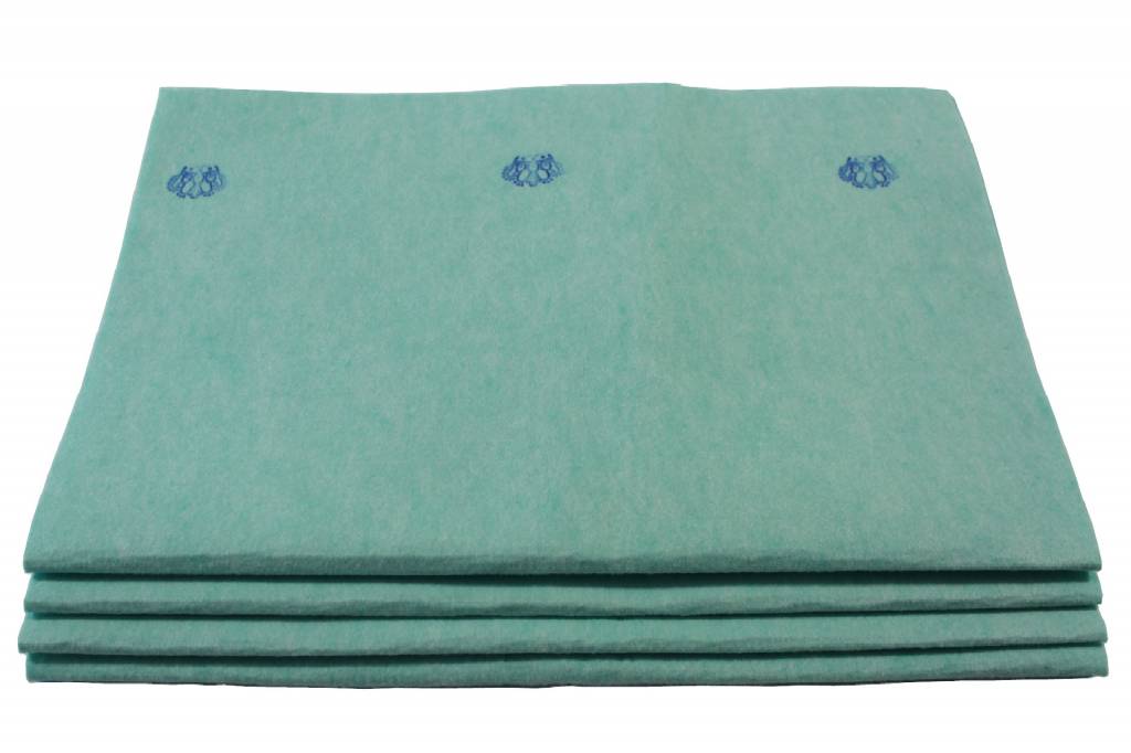 Viscose Dweil Groen 4 st. 60 X 70 cm. "Groen Kroon Dweil"