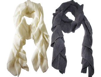 Sjaal golvend gebreid