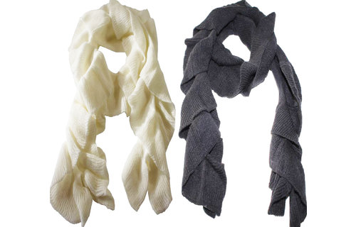 Sjaal golvend gebreid