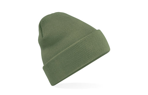 Dubbel Gebreide Muts met boord -  Kaki Dubbel Gebreide Muts met boord -  Kaki