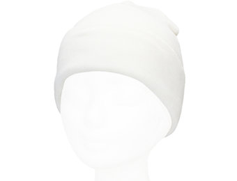 Dubbel Gebreide Muts met boord -  Ecru