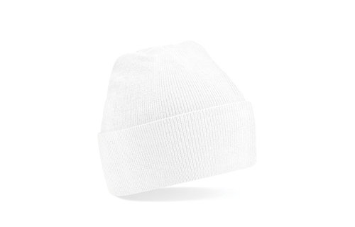 Dubbel Gebreide Muts met boord -  Ecru