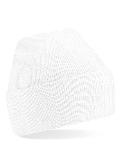 Dubbel Gebreide Muts met boord -  Ecru