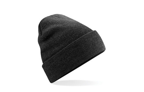 Dubbel Gebreide Muts met boord - Antraciet Grijs Dubbel Gebreide Muts met boord - Antraciet Grijs