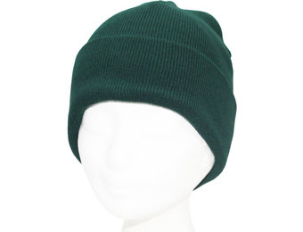 Dubbel Gebreide Muts met boord - Groen