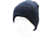 Dubbel Gebreide Muts met boord -   Navy Blauw