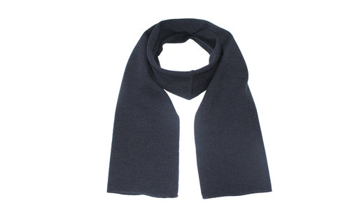 Gebreide Sjaal 150 x 22 cm. - Navy Blauw Gebreide Sjaal 150 x 22 cm. - Navy Blauw