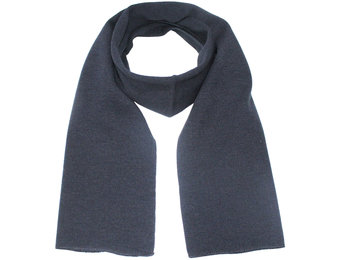 Gebreide Sjaal 150 x 22 cm. - Navy Blauw