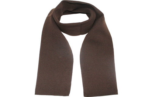 Gebreide Sjaal 150 x 22 cm. -  Bruin