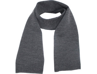 Gebreide Sjaal 150 x 22 cm. - Antraciet Grijs