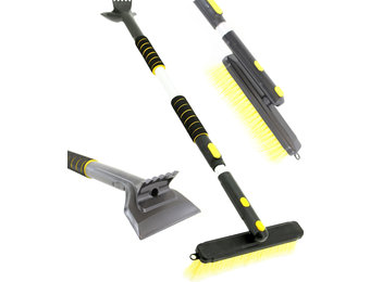 Ijskrabber met draaibare borstel, telescopisch tot 150 cm
