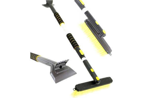 Ijskrabber met draaibare borstel, telescopisch  tot 150 cm