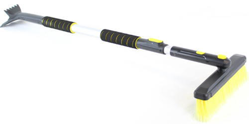 Ijskrabber met draaibare borstel, telescopisch tot 150 cm Ijskrabber met draaibare borstel, telescopisch tot 150 cm