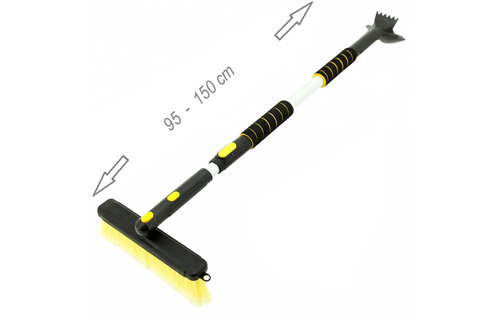 Ijskrabber met draaibare borstel, telescopisch  tot 150 cm