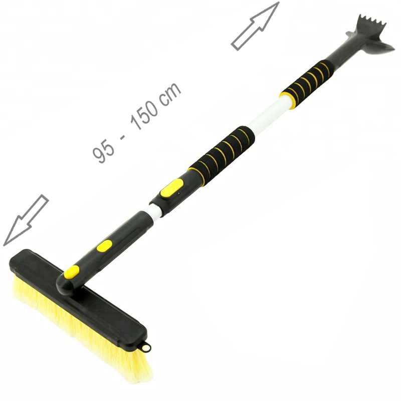 Ijskrabber met draaibare borstel, telescopisch tot 150 cm Ijskrabber met draaibare borstel, telescopisch tot 150 cm