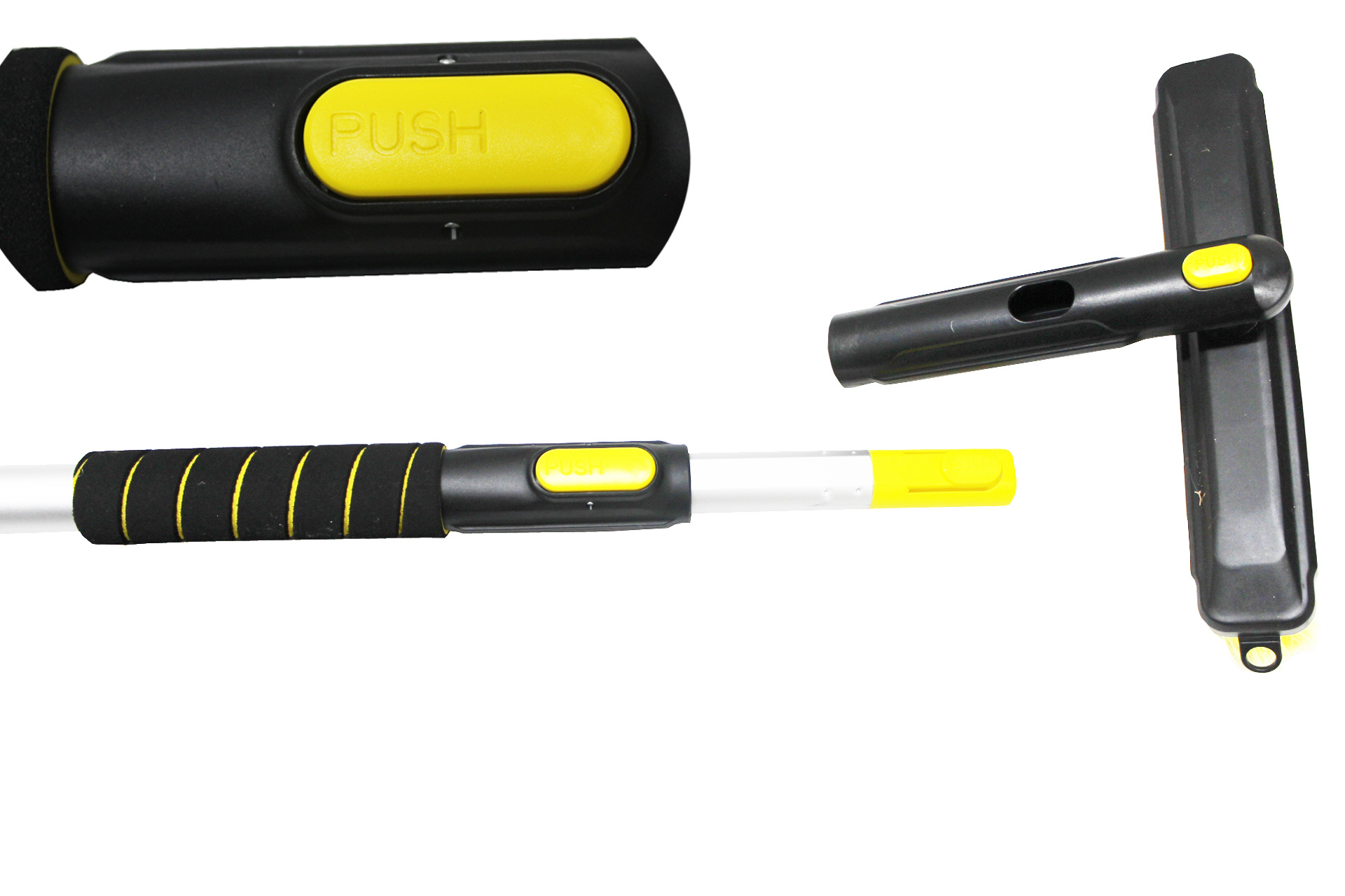 Ijskrabber met draaibare borstel, telescopisch tot 150 cm Ijskrabber met draaibare borstel, telescopisch tot 150 cm