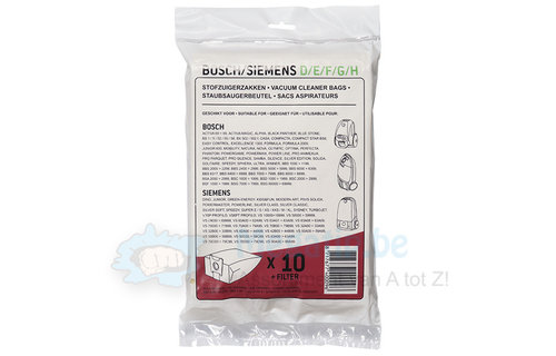 Bosch / Siemens type D/E/F/G/H Stofzuigerzakken