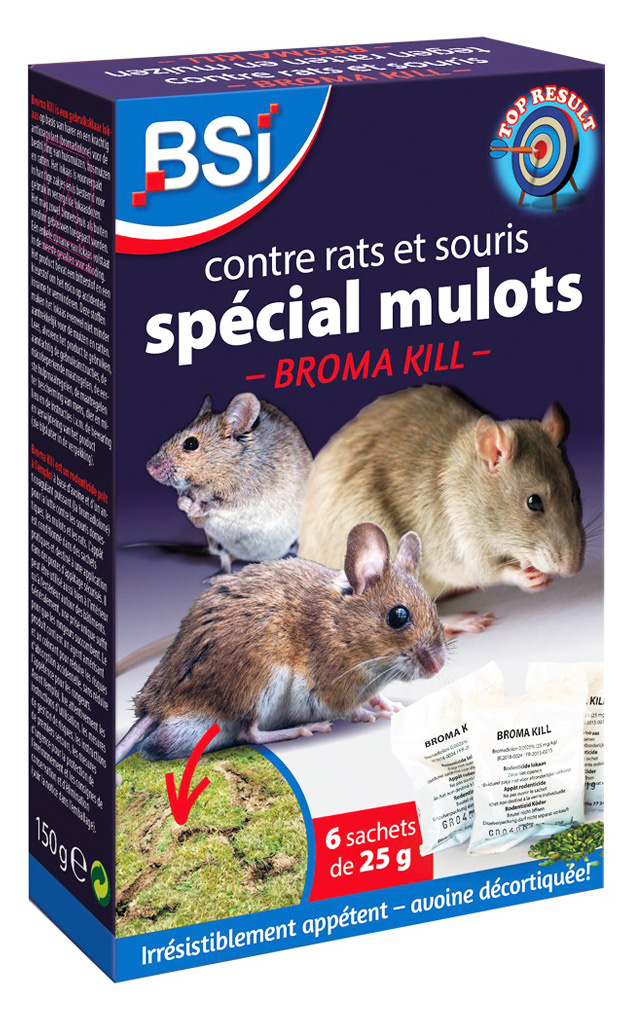 Broma Kill  tegen ratten en (bos)muizen  150g (6 x 25g)