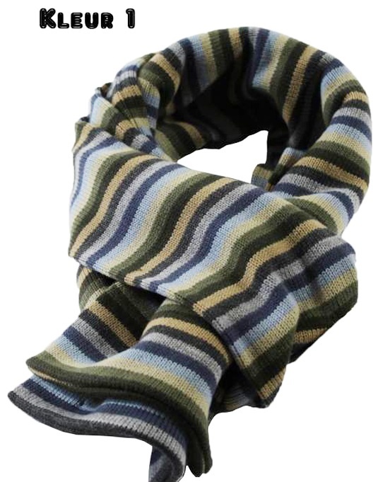 Sjaals Dames Dubbel gestreept verschillende Kleuren