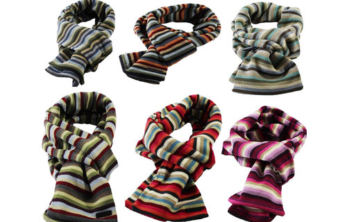 Sjaals Dames Dubbel gestreept verschillende Kleuren