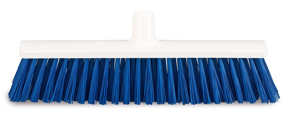 Harde bezem / Straatkeerder 40 cm.  Blauw Harde bezem / Straatkeerder 40 cm.  Blauw