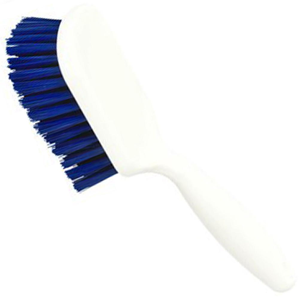 Kruikenschrobborstel Rilsan met kort handvat  25 cm.  - Blauw