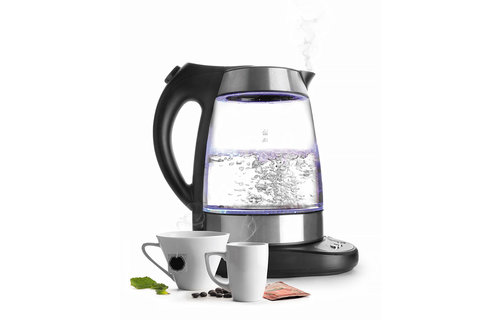 Elektrische Glazen Waterkoker met "Keep Warm"