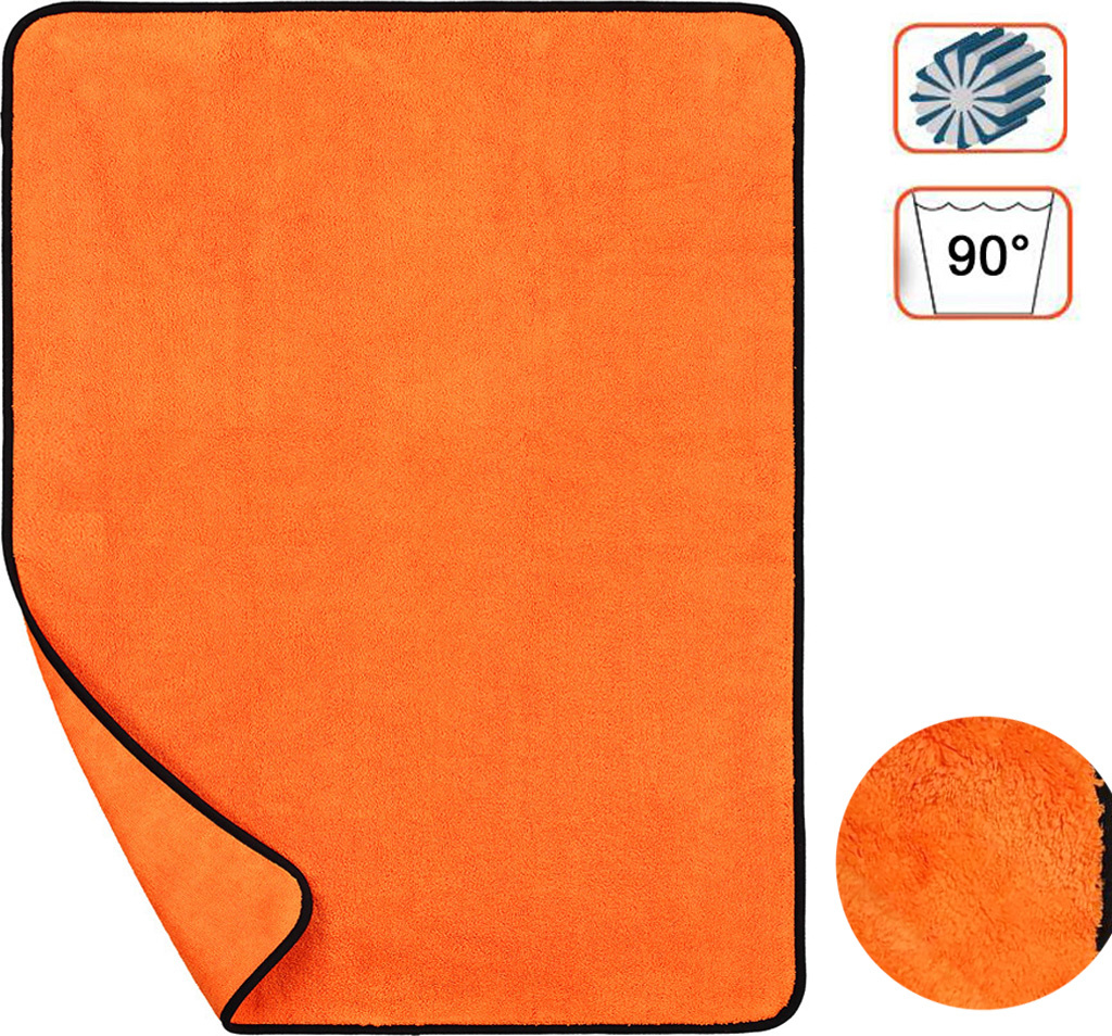Microvezel Autodroogdoek  XL  65 x 90 cm  Oranje