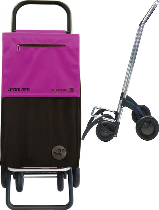 Boodschappenwagen met 4 wielen Zwart / Paars  "SBELTA MF 4.2"