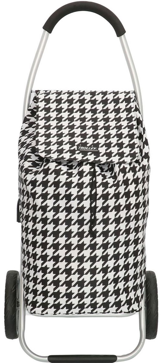 Boodschappentrolley  Zwart/Wit  48 L. Inklapbaar Aluminium