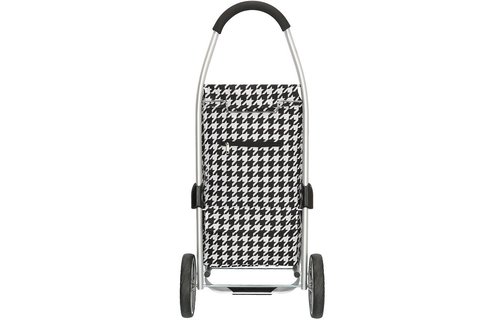 Boodschappentrolley  Zwart/Wit  48 L. Inklapbaar Aluminium