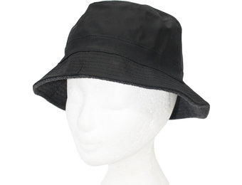 Regenhoedje met fleece  Zwart