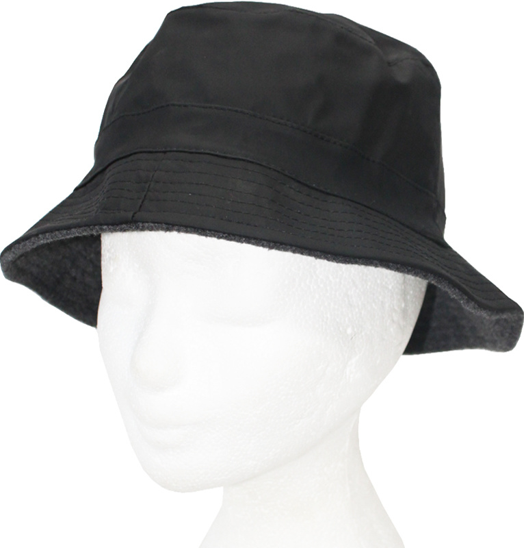 Regenhoedje met fleece  Zwart