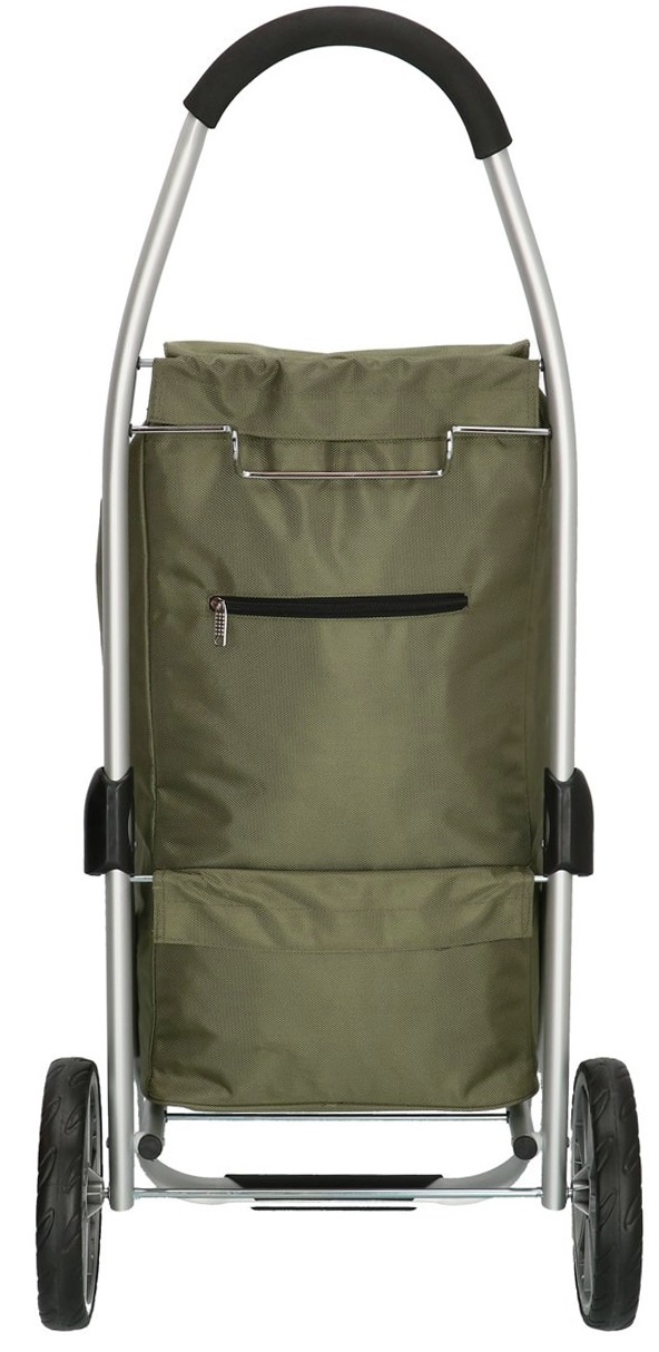 Boodschappentrolley Olijf groen 48 L. Inklapbaar Aluminium
