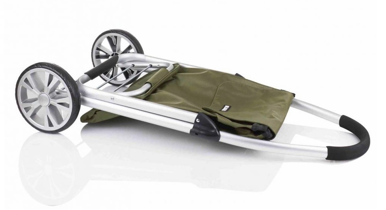 Boodschappentrolley Olijf groen 48 L. Inklapbaar Aluminium