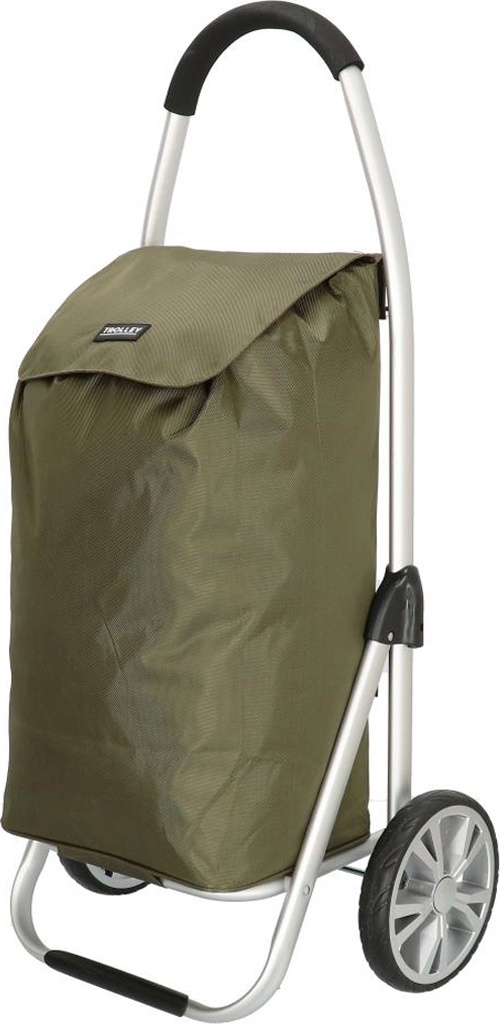 Boodschappentrolley Olijf groen 48 L. Inklapbaar Aluminium