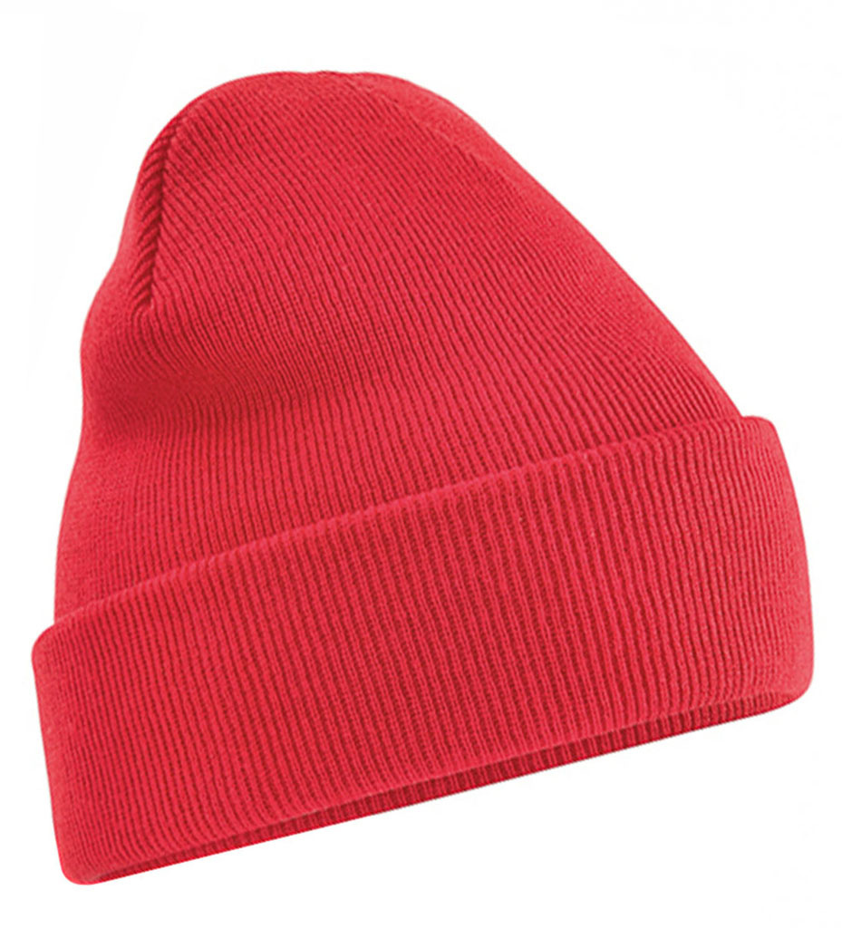 Dubbel Gebreide Muts met boord - Rood