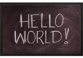 Schoonloopmat 45 x 75 cm -  Hello World