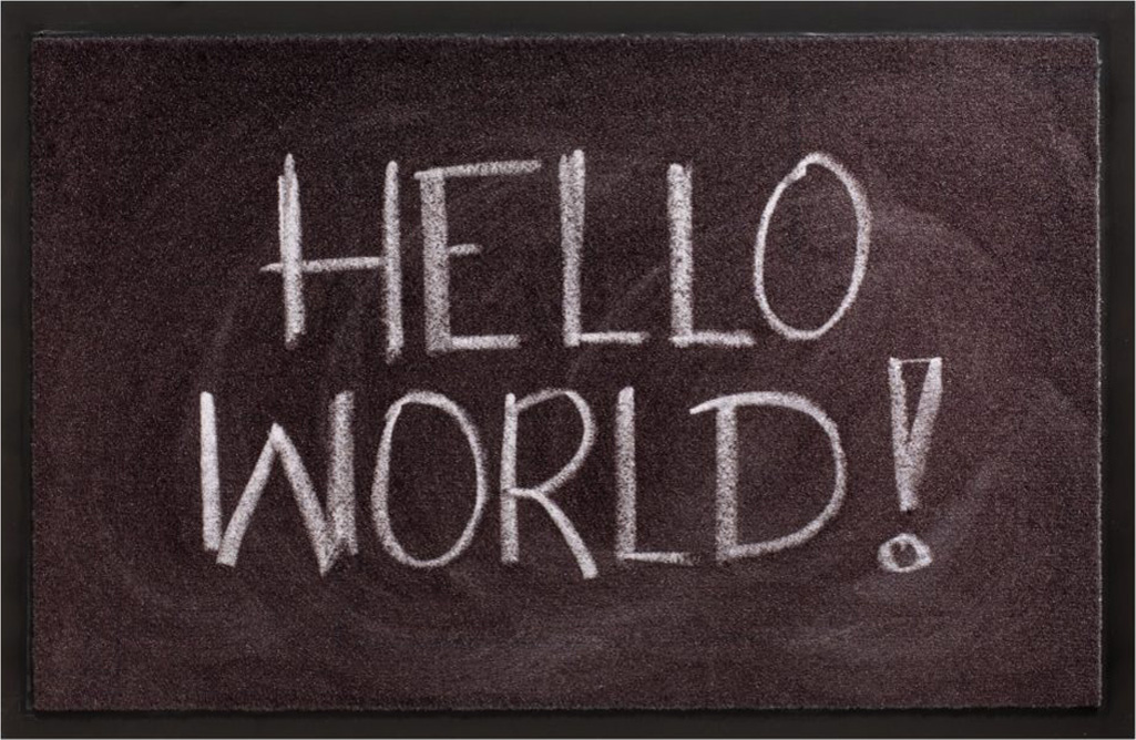 Schoonloopmat 45 x 75 cm -  Hello World