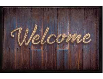 Schoonloopmat 45 x 75 cm -  Welcome Wood