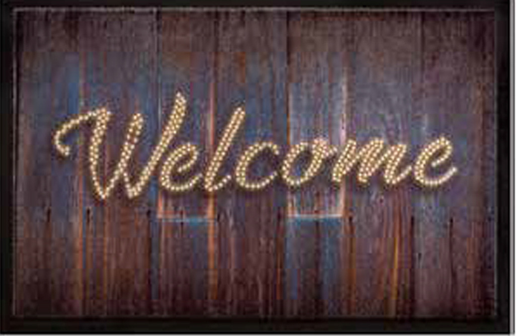 Schoonloopmat 45 x 75 cm -  Welcome Wood