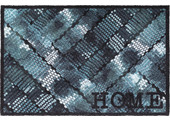 Wasbare Deurmat Home Blue Texture  50 x 75 cm.