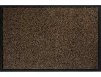 Wasbare schoonloopmat Bruin / Teak 80x120 cm.