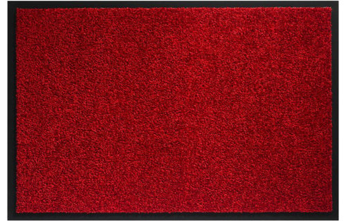 Wasbare schoonloopmat Rood  80x120 cm.