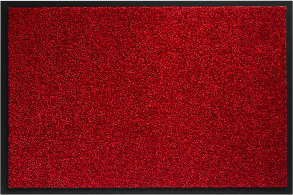 Wasbare schoonloopmat Rood  80x120 cm.
