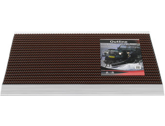 Deurmat / Borstelmat Outline  50x80 cm  Bruin