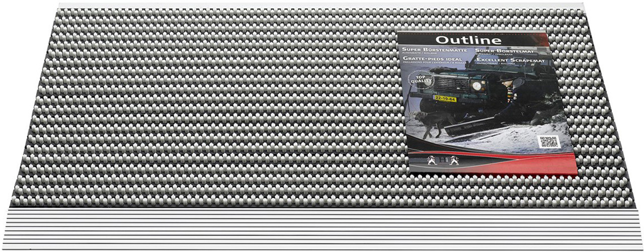 Deurmat / Borstelmat Outline 50x80 cm licht Grijs Deurmat / Borstelmat Outline 50x80 cm licht Grijs