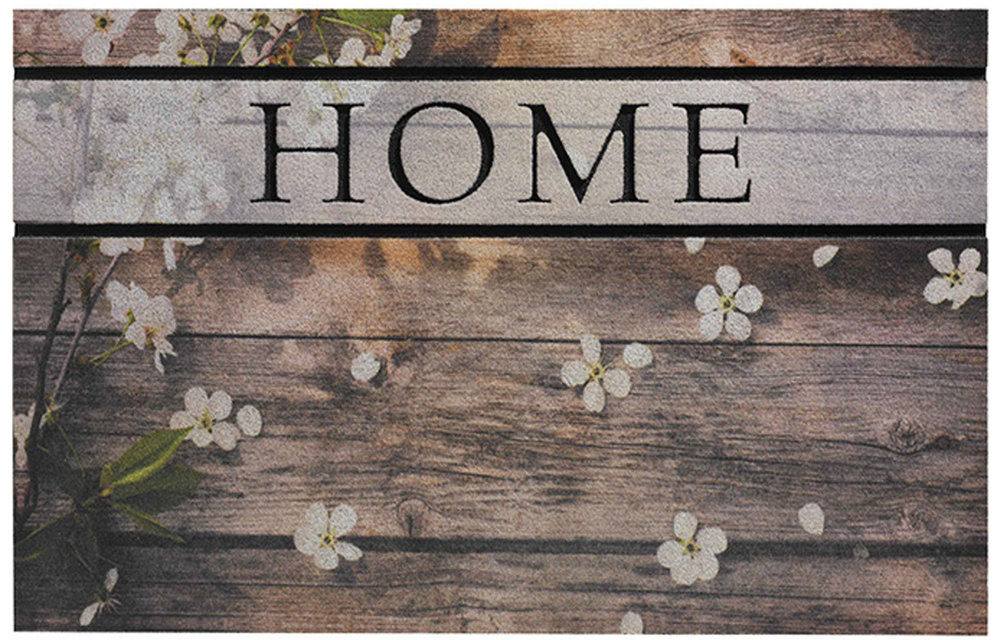 Rubber Deurmat Woodpanel Flowers 45 x 75 cm. Rubber Deurmat Woodpanel Flowers 45 x 75 cm.