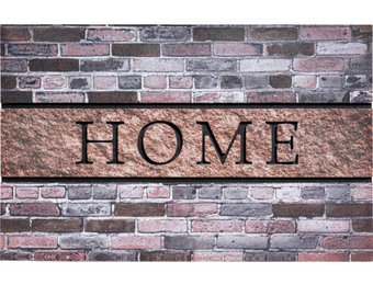 Rubber Deurmat  Home Bricks  45 x 75 cm.