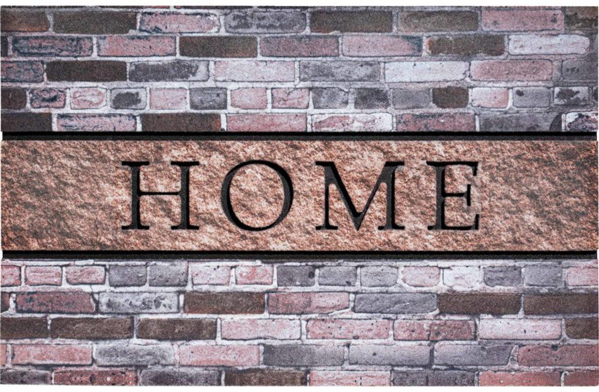 Rubber Deurmat  Home Bricks  45 x 75 cm. Rubber Deurmat  Home Bricks  45 x 75 cm.